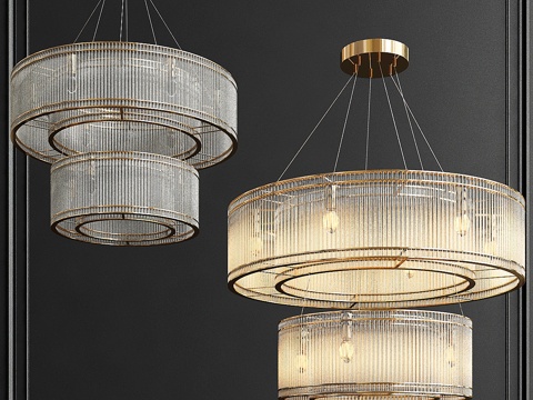  水晶吊灯3d模型 