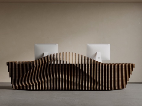 中古风前台su模型