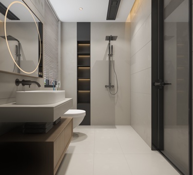  卫生间卫浴洗手池3d模型 