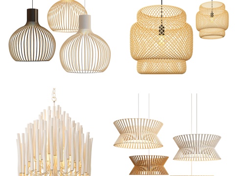  四款独家水晶吊灯系列_103d模型 