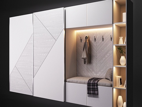  带十字衣柜的家具 Cross3d模型 