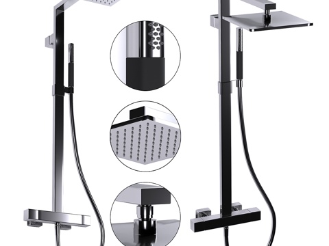  Strayt Jacob Delafon淋浴架3d模型 