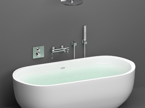  亚克力浴缸 BelBagno BB13-18003d模型 