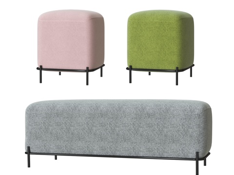  帕威脚凳3d模型 