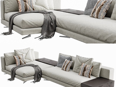  Minotti白色组合043d模型 