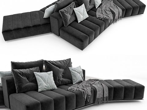  Minotti Freeman 休闲组合 013d模型 