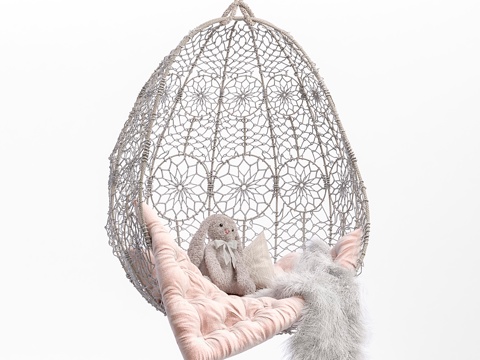  花园秋千 编结茉莉悬挂椅3d模型 