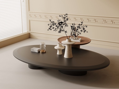  法式复古风茶几 拼接茶几3d模型 