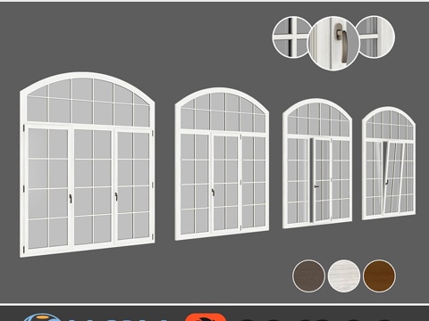  树下塑料窗，视图06部分02组3d模型 