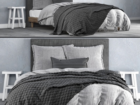  卧室套装183d模型 