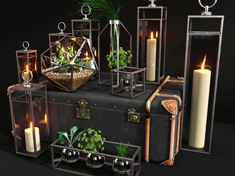  装饰套装 Restoration Hardware &amp; Po3d模型 