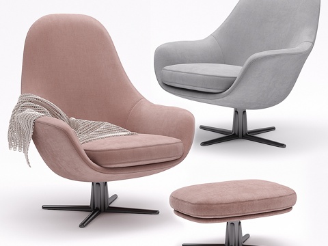  Flexform 斯维瓦软包扶手椅3d模型 