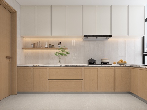  现代厨房3d模型 