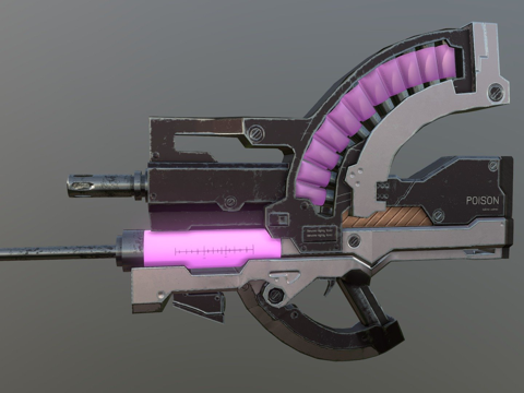  毒液枪3d模型 