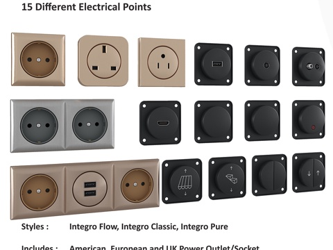  插座与开关3d模型 