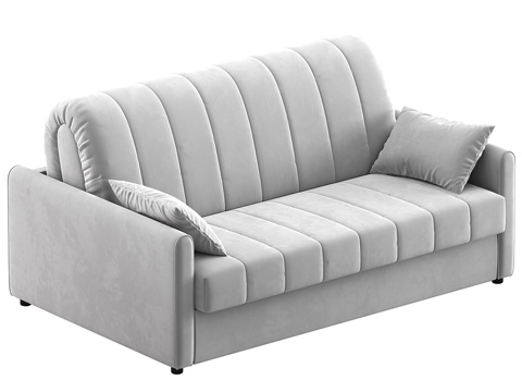  现代奶油风双人布艺休闲沙发3d模型 