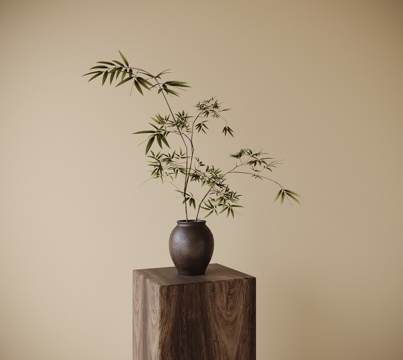  现代绿植花艺su模型 