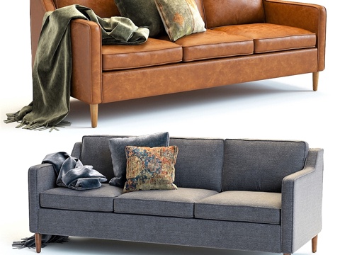  West Elm Hamilton沙发3d模型 