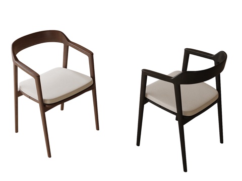  现代餐椅 单椅3d模型 