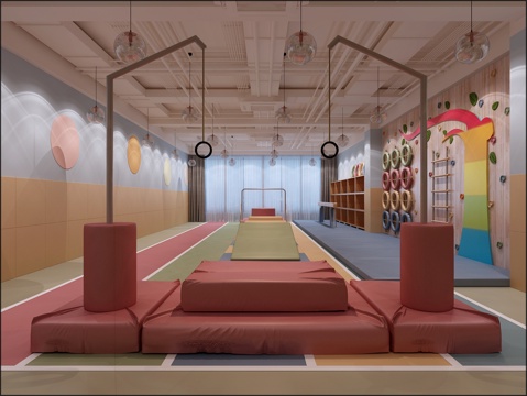  儿童体能运动馆3d模型 