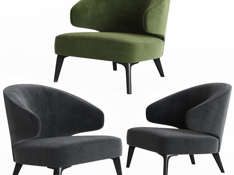  Minotti Aston扶手椅3d模型 