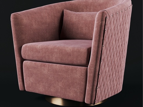  Clara旋转桶椅3d模型 