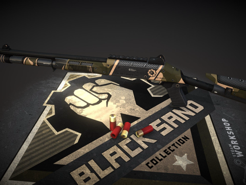  XM1014黑沙3d模型3d模型 