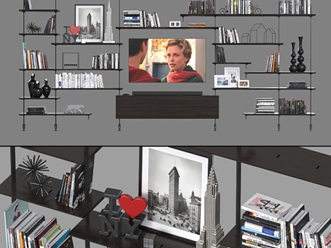  Cattelan italia 层架3d模型 