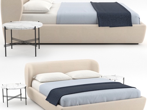  GUBI Stay床架 + TS咖啡桌3d模型 