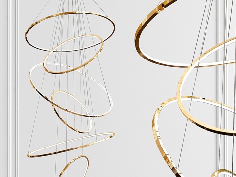  Lohja大型环形吊灯3d模型 