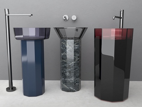  安东尼奥·卢皮洗脸盆套装3d模型 