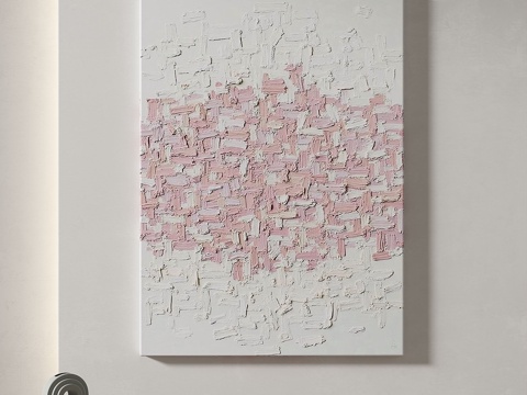  现代，轻奢，肌理，奶油风，简约，抽象，装饰画3d模型 