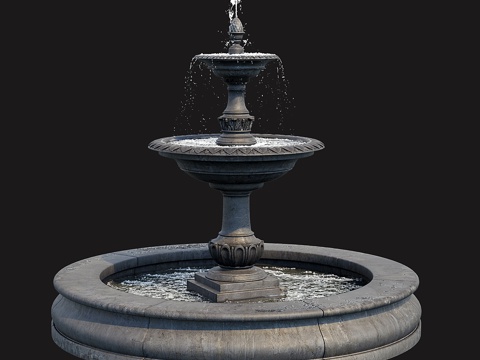  喷泉3d模型 