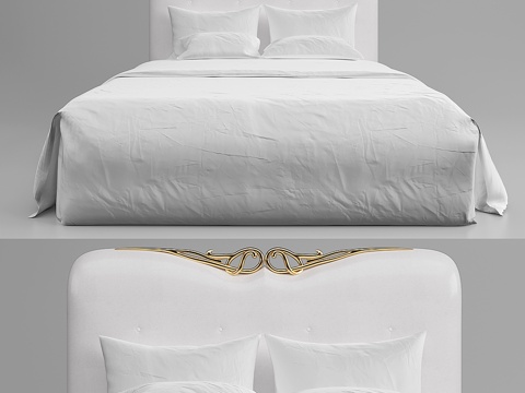  柯蒂斯床头板3d模型 