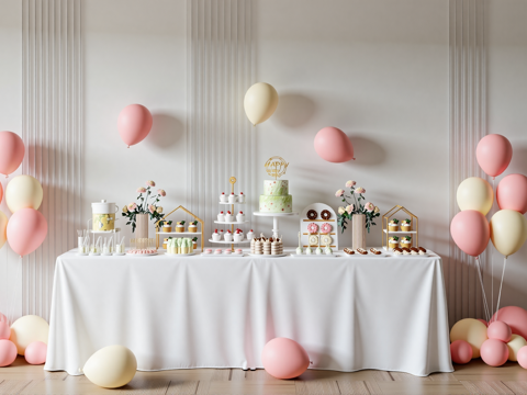 活动美陈茶歇区su模型