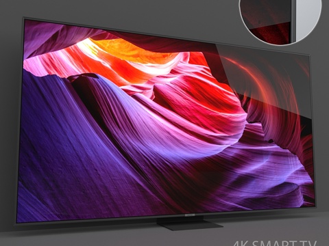  三星 Q90R 4K 智能 QLED 电视3d模型 