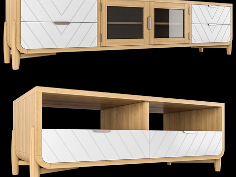  风之柜与咖啡桌3d模型 