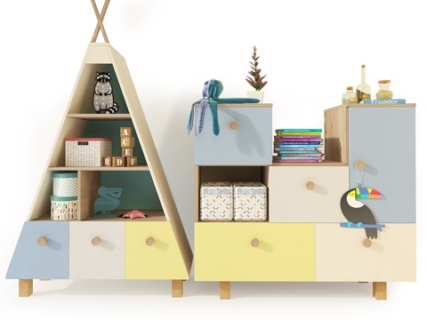  书架·儿童家具 Kvikk3d模型 