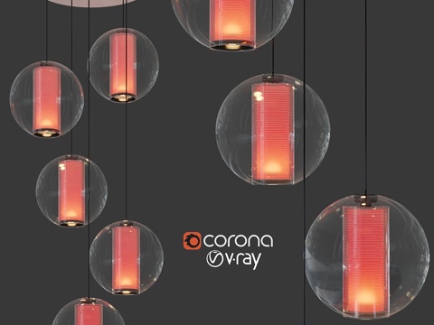  BEL OCCHIO 5头吊灯3d模型 