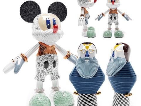  波萨·米奇永恒青春雕塑3d模型 