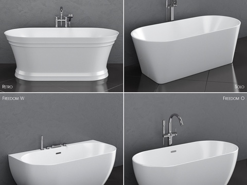  Ravak 35系列独立浴缸套装（Solo, Retro）3d模型 