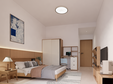  现代公寓空间su模型 