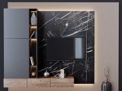  电视机套装 663d模型 