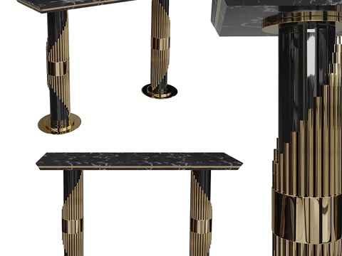  流线型控制台3d模型 