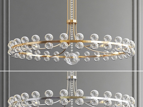  Crystorama三叶草水晶吊灯3d模型 