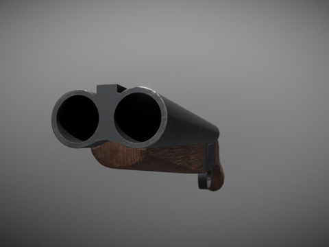  短管霰弹枪3d模型 