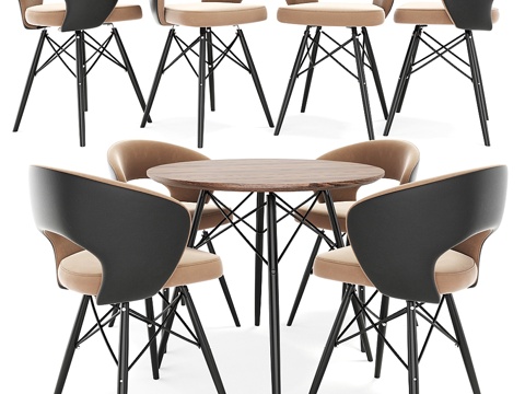  餐椅套装103d模型 