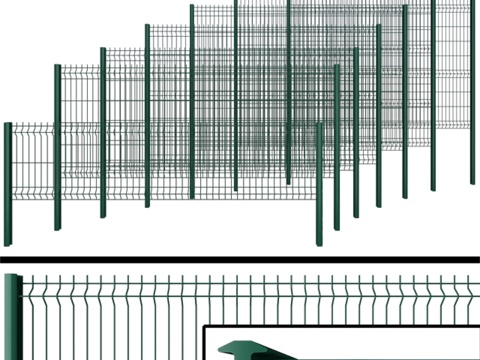  栅栏围栏3d模型 