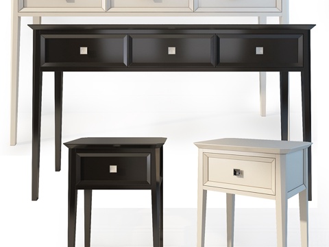  边柜带抽屉柜。韦比·埃灵顿款。3d模型 