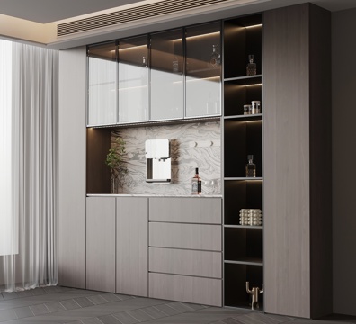 意式酒柜 餐边柜su模型